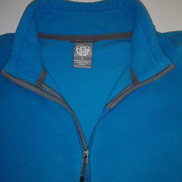REI CO-OP Ladies Royal Blue 1/4 Zip Fleece Pullover - Picture 4 of 9